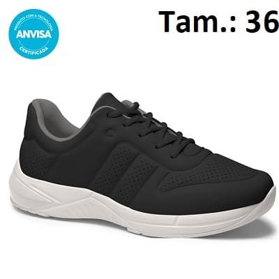 produto: TENIS CAMPESI CARE PRETO N36 FORRO E PALM ALOE VERA 
