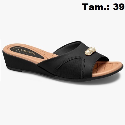 produto: TAMANCO CAMPESI CARE PRETO N39 PALM ALOE VERA 