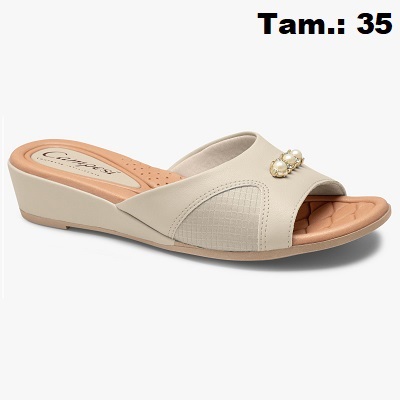 produto: TAMANCO CAMPESI CARE BRANCO N35 PALM ALOE VERA 