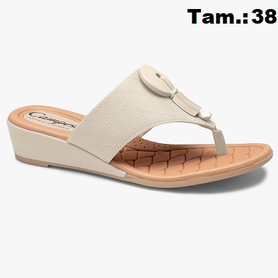 produto: TAMANCO CAMPESI CARE BEGE N38 PALM ALOE VERA 