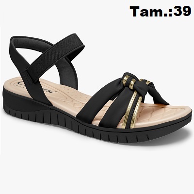 produto: SANDALIA CAMPESI CARE PRETO N39  PALMILHA ALOE V 