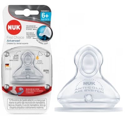 produto: BICO NUK FC ADVANCED SILICONE MD CONSISTENCIA S2 