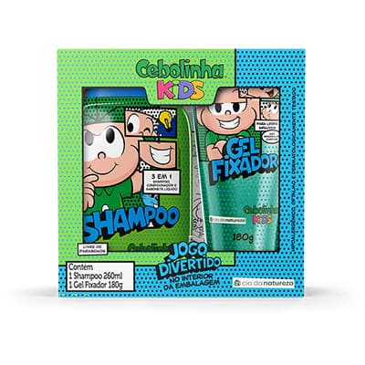 produto: COMBO SHAMPOO 3X1 + GEL FIXADOR CEBOLINHA 
